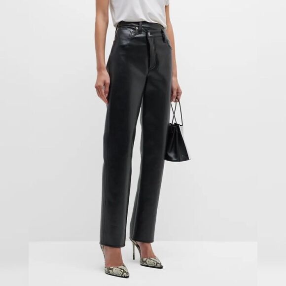 AGOLDE Criss Cross recycled leather straight pants in size 29 - Picture 1 of 10